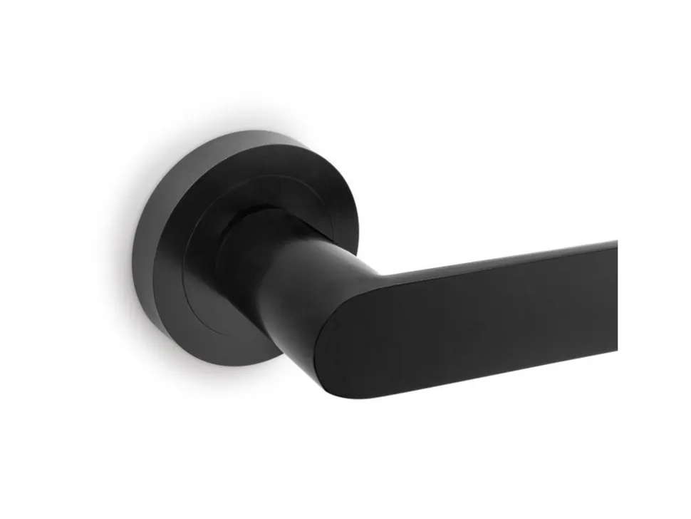 Set di maniglie per porte interne Bunbury con rosetta D.50mm in Alluminio disponibile in 2 colori