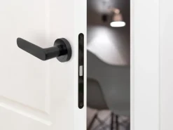 Set di maniglie per porte interne Bunbury con rosetta D.50mm in Alluminio disponibile in 2 colori