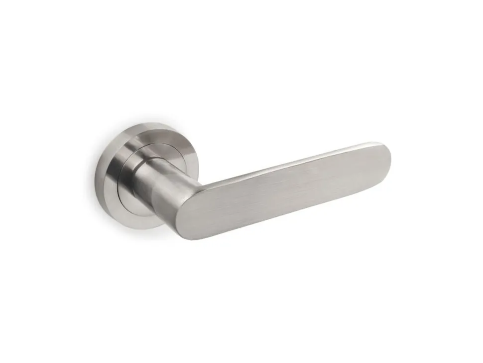 Set di maniglie per porte interne Bunbury con rosetta D.50mm in Alluminio disponibile in 2 colori