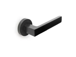 Set di maniglie per porte interne Mackay con rosetta da D.50 mm in Alluminio disponibile in 2 colori