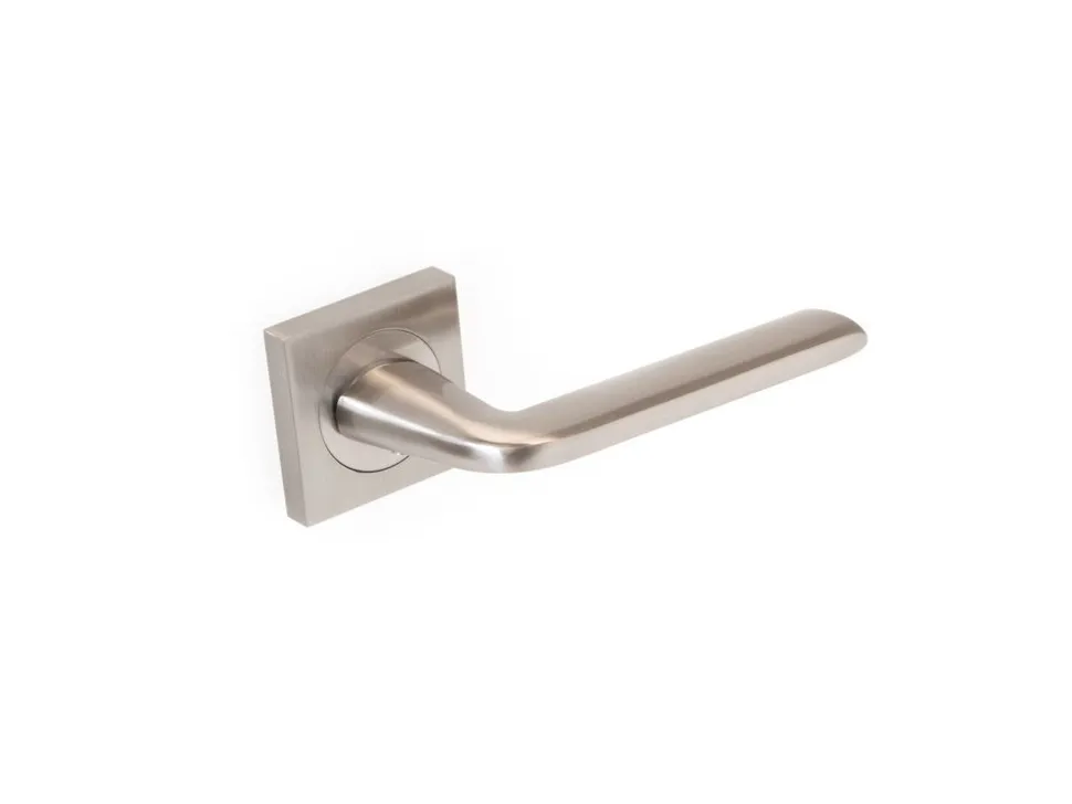 Set di maniglie per porte interne Sydney con rosetta 50x50 in Alluminio e Zama