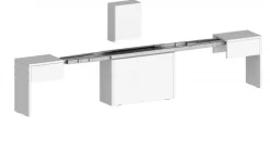 Set 2 Panche allungabili per consolle finitura Bianco Lucido