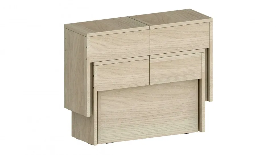 Set 2 Panche allungabili per consolle finitura Olmo