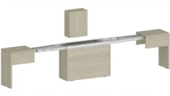 Set 2 Panche allungabili per consolle finitura Olmo