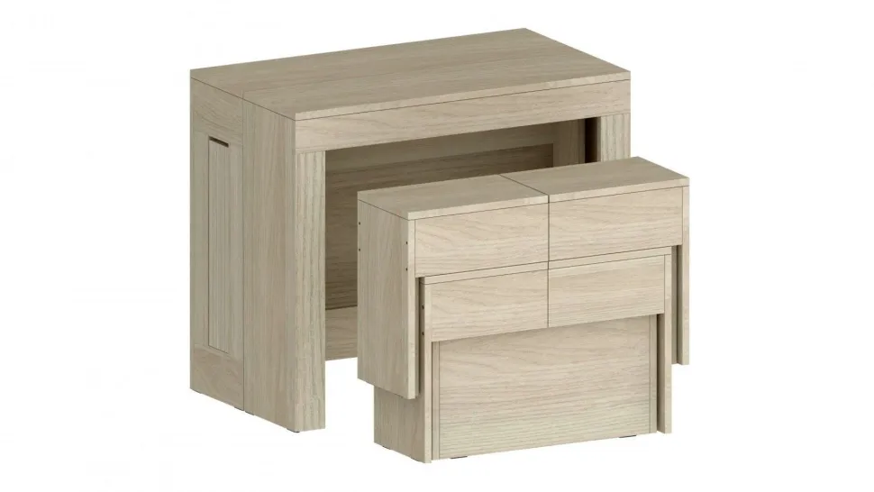 Set 2 Panche allungabili per consolle finitura Olmo