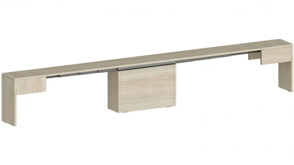 Set 2 Panche allungabili per consolle finitura Olmo
