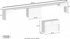 Set 2 Panche allungabili per consolle finitura Aceropero