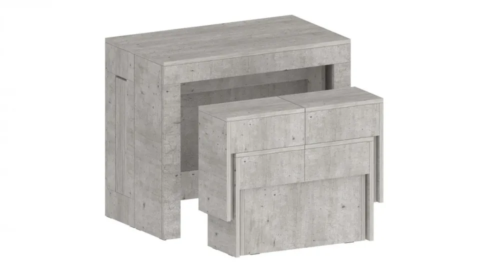 Set 2 Panche allungabili per consolle finitura Cemento