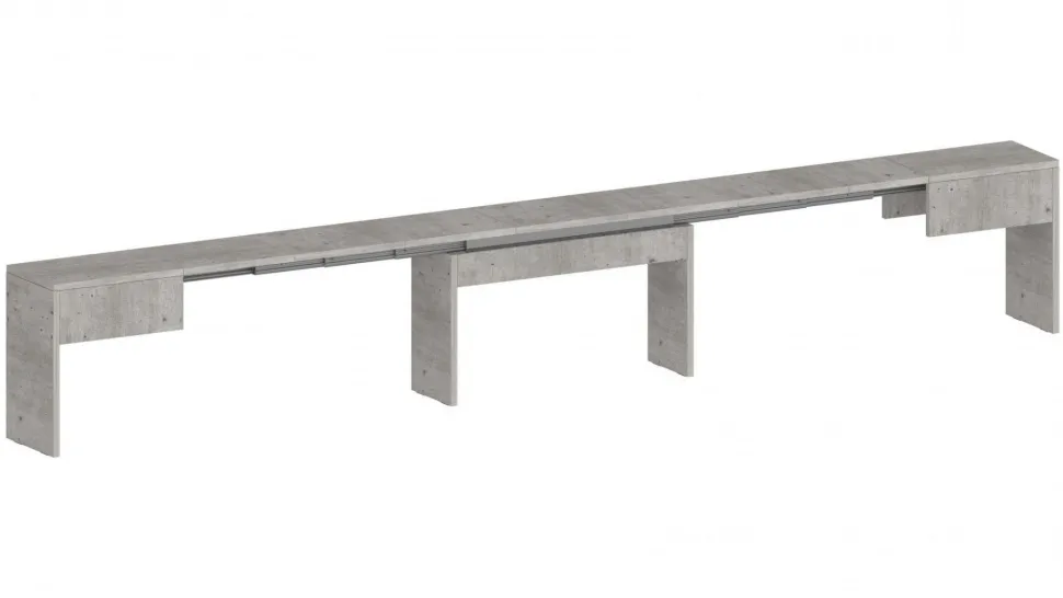 Set 2 Panche allungabili per consolle finitura Cemento
