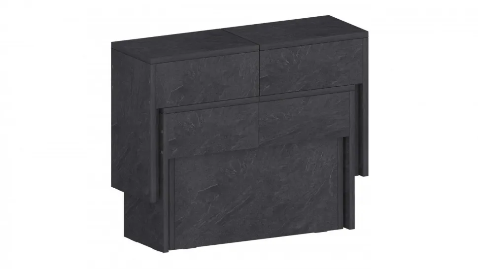 Set 2 Panche allungabili per consolle finitura Ardesia