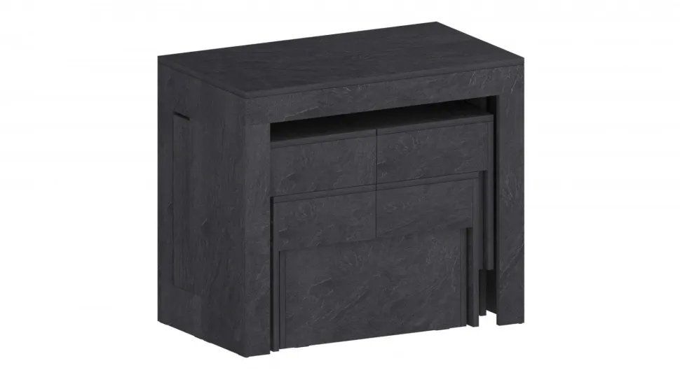 Set 2 Panche allungabili per consolle finitura Ardesia