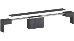 Set 2 Panche allungabili per consolle finitura Ardesia