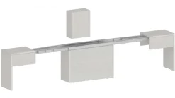 Set 2 Panche allungabili per consolle finitura Bianco Frassino