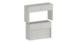 Set 2 Panche allungabili per consolle finitura Bianco Frassino