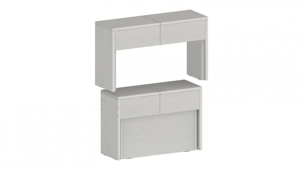 Set 2 Panche allungabili per consolle finitura Bianco Frassino