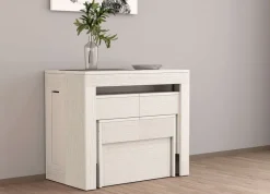 Set 2 Panche allungabili per consolle finitura Bianco Frassino