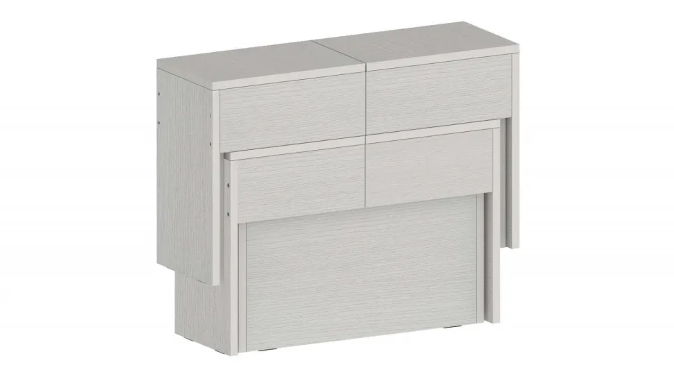 Set 2 Panche allungabili per consolle finitura Bianco Frassino