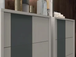 Settimino a 5 cassetti con inserto laccato modello Crox Linea Lotto