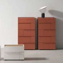Settimino a 5 cassetti con maniglia in metallo verniciato Eros disponibile in vari colori