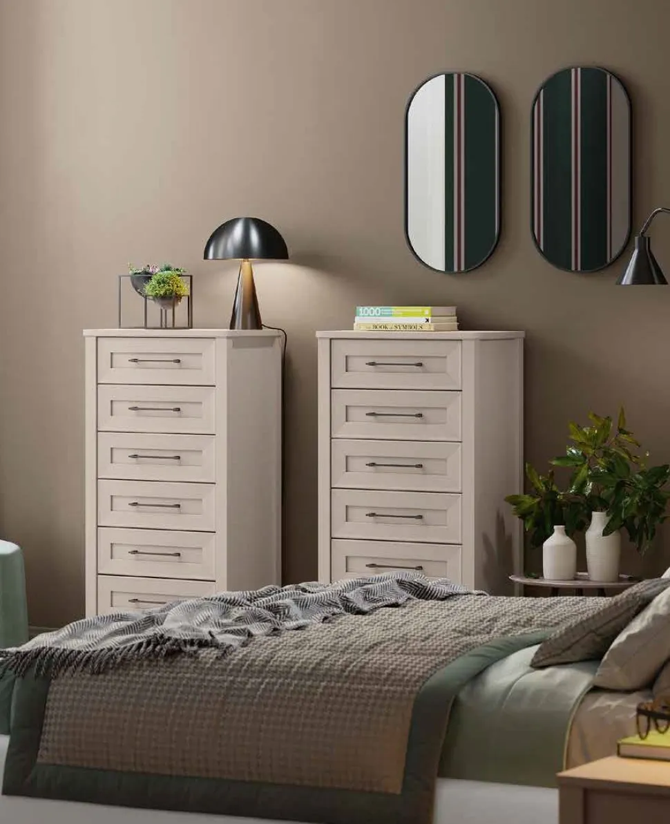Settimino Baron sei cassetti linea Ginevra disponibile in vari colori