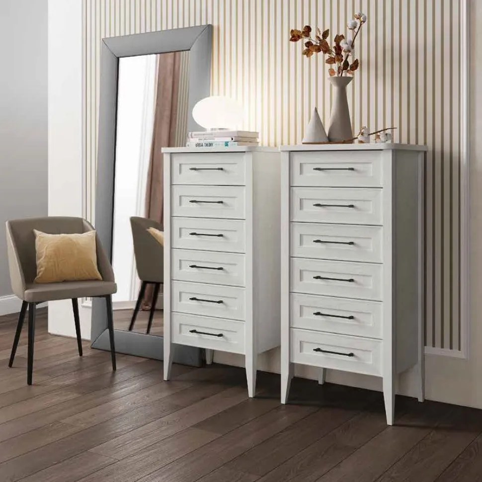 Settimino Baron sei cassetti linea Ginevra disponibile in vari colori