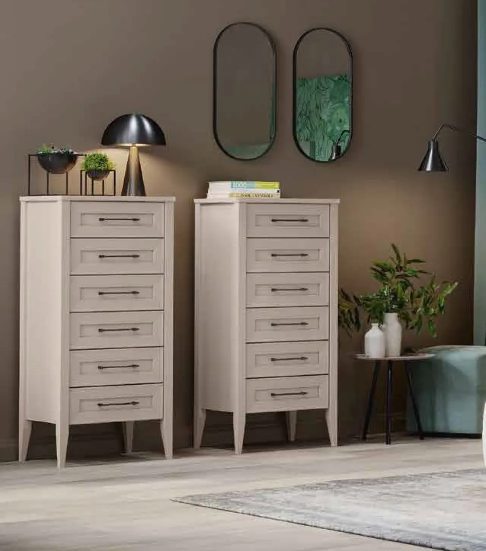 Settimino Baron sei cassetti linea Ginevra disponibile in vari colori