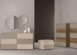Settimino 5 cassetti con frontale bicolore a due spessori disponibile in vari colori