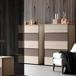 Settimino 5 cassetti con frontale bicolore a due spessori disponibile in vari colori