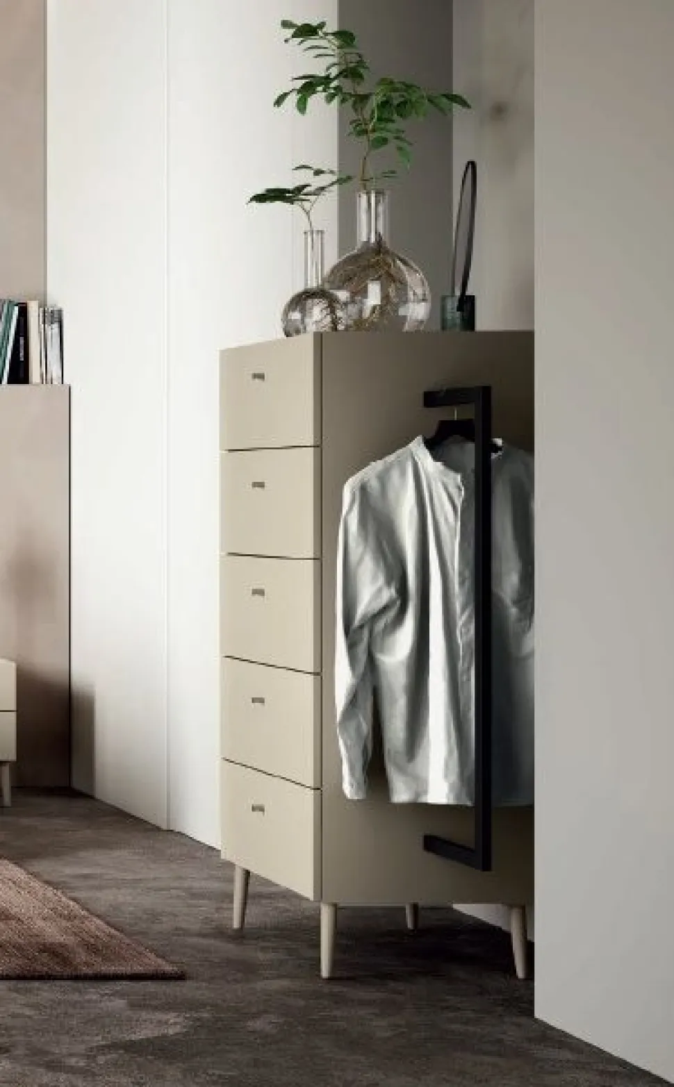 Settimino Elias con 5 cassetti Linea Lotto disponibile in 16 colori
