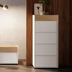 Settimino moderno 5 cassetti con Maniglia in Alluminio disponibile in vari colori