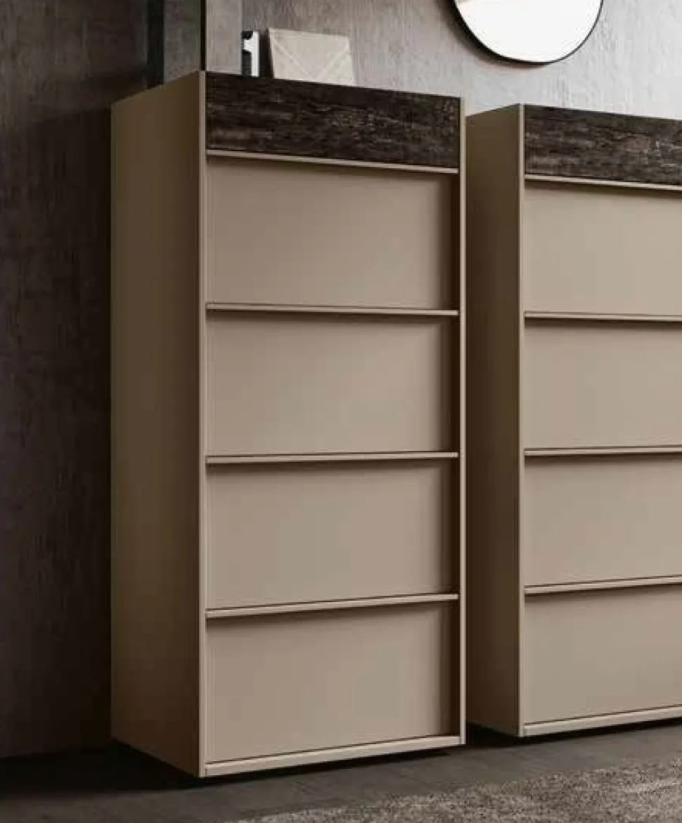 Settimino moderno 5 cassetti con Maniglia in Alluminio disponibile in vari colori