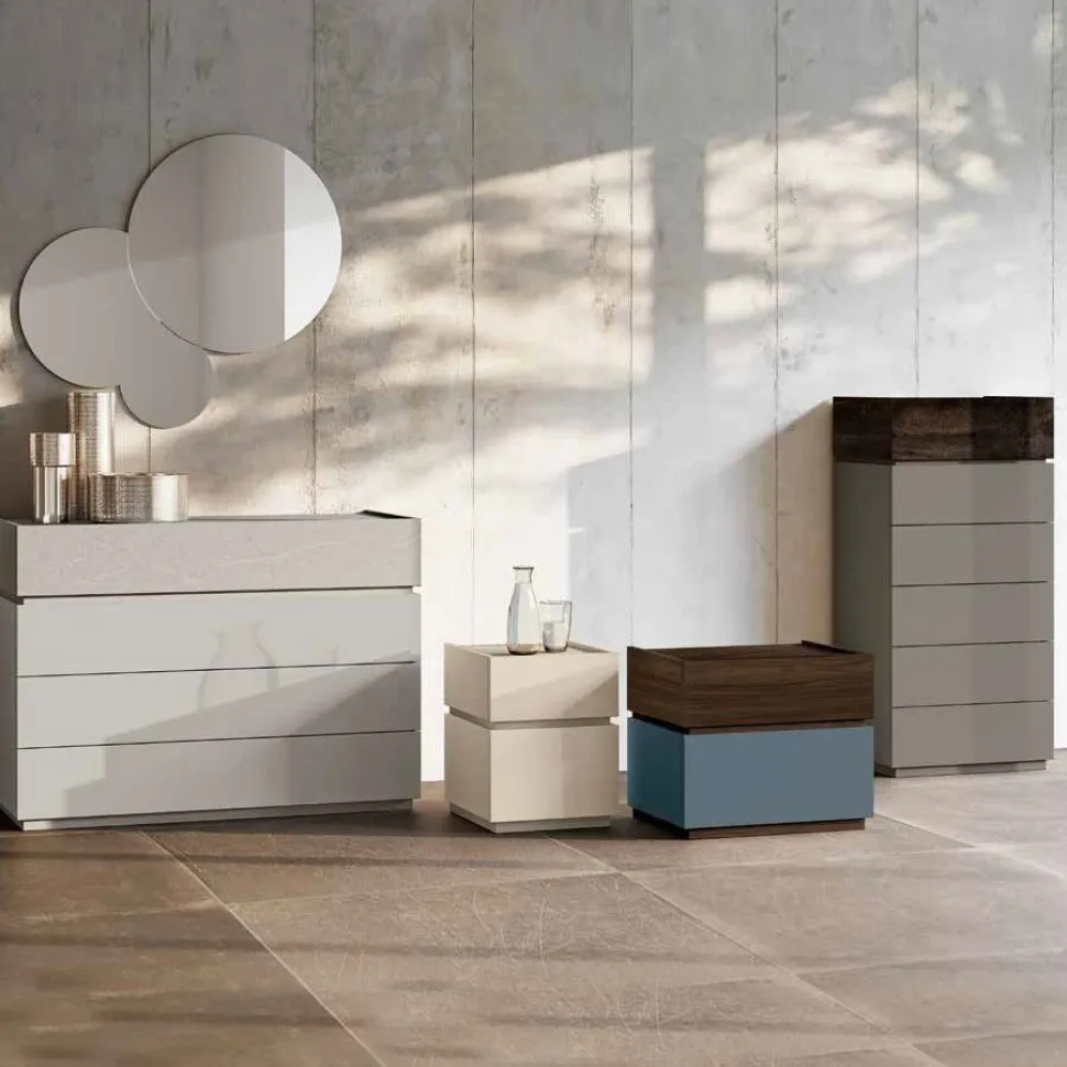 Settimino moderno 6 cassetti senza maniglie Idea disponibile in vari colori