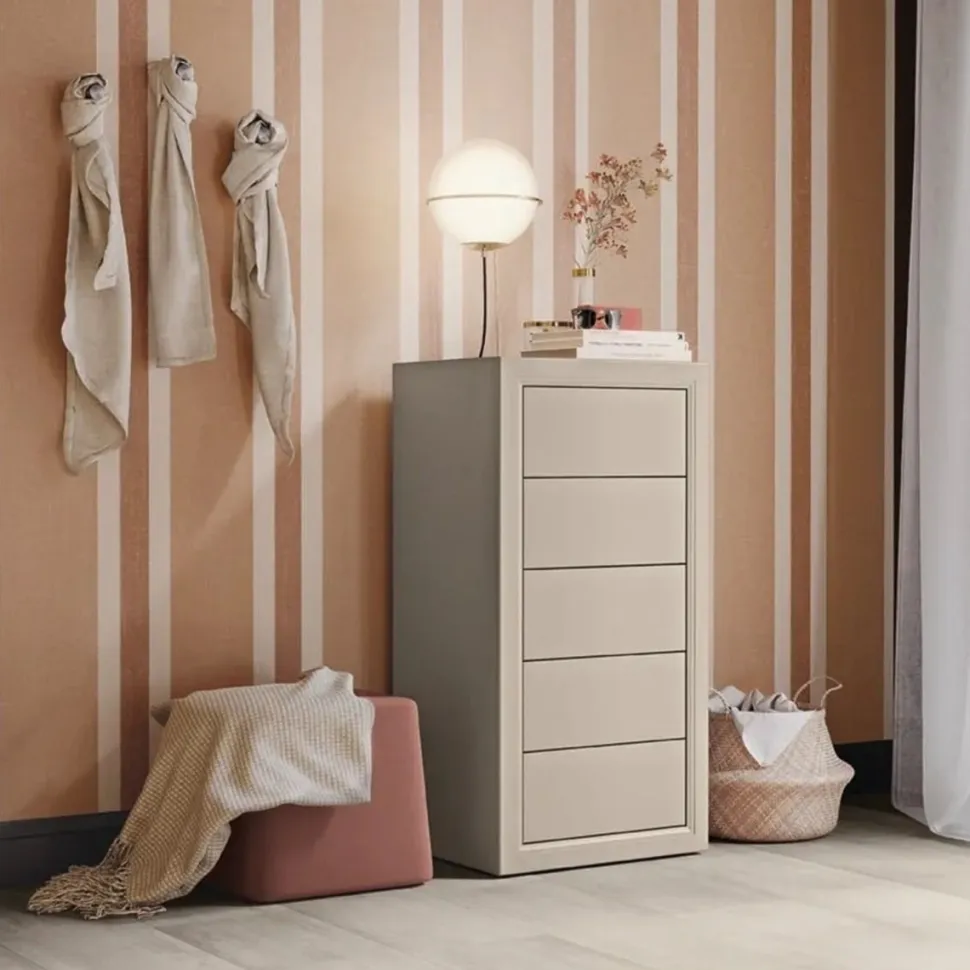 Settimino Oscar cinque cassetti linea Ginevra disponibile in vari colori