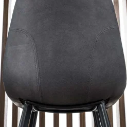Sgabello Cinquecento con gambe a slitta in Ecopelle effetto Nabuk