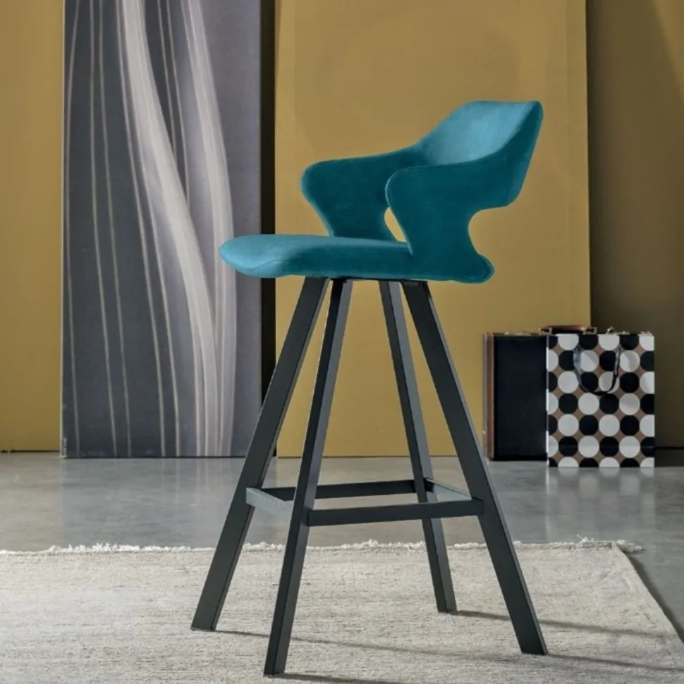 Sgabello fisso con seduta in microfibra Seattle PLUS disponibile in vari colori