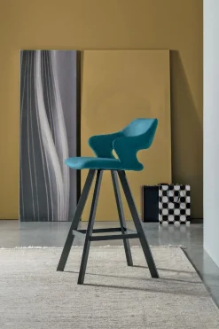 Sgabello fisso con seduta in microfibra Seattle PLUS disponibile in vari colori
