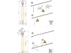 Sistema per ante scorrevoli sospese in legno Railway con chiusura soft
