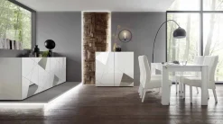 Soggiorno Alfa linea Gamma in Bianco Lucido