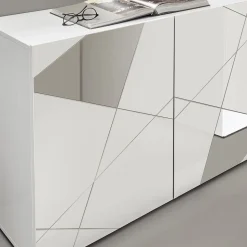 Soggiorno Alfa linea Gamma in Bianco Lucido