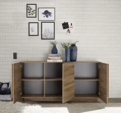 Soggiorno Ares linea Sax in finitura Rovere Mercure