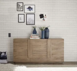 Soggiorno Ares linea Sax in finitura Rovere Mercure