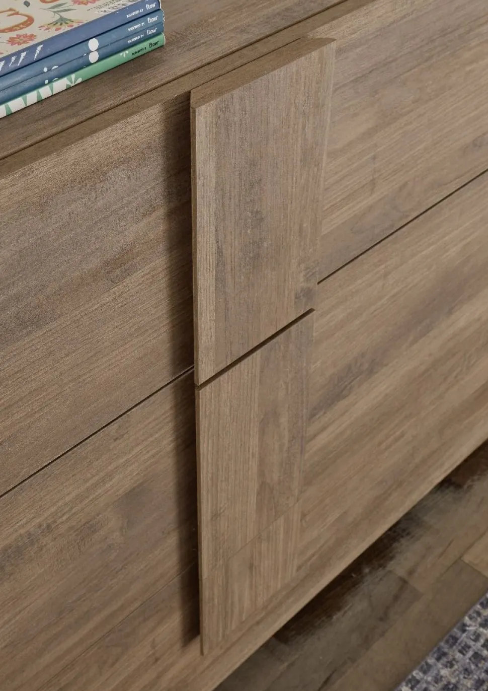 Soggiorno Ares linea Sax in finitura Rovere Mercure