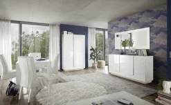 Soggiorno Ares linea Sax in finitura Bianco Lucido