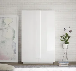 Soggiorno Claudia linea Sax in finitura Bianco Lucido