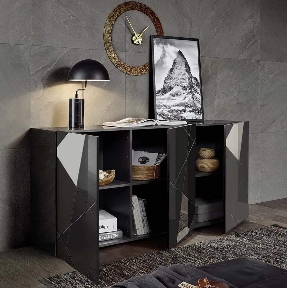 Soggiorno Cod linea Gamma in Grigio Lucido
