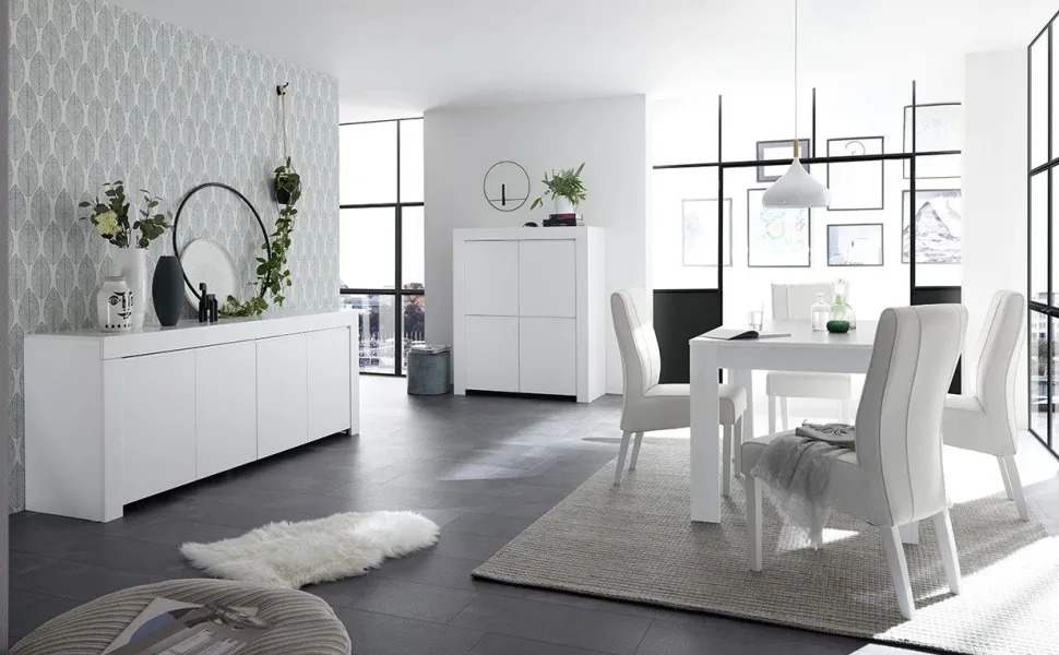 Soggiorno Coline linea Clear in Bianco Opaco