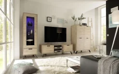 Soggiorno completo Full linea Palma 6 in finitura sherwood oak