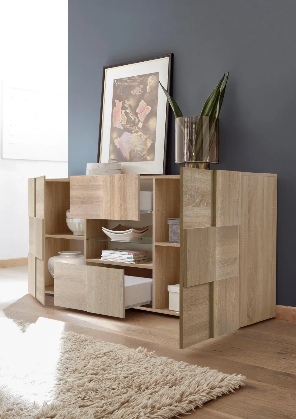 Soggiorno completo Linus linea Dama in Rovere