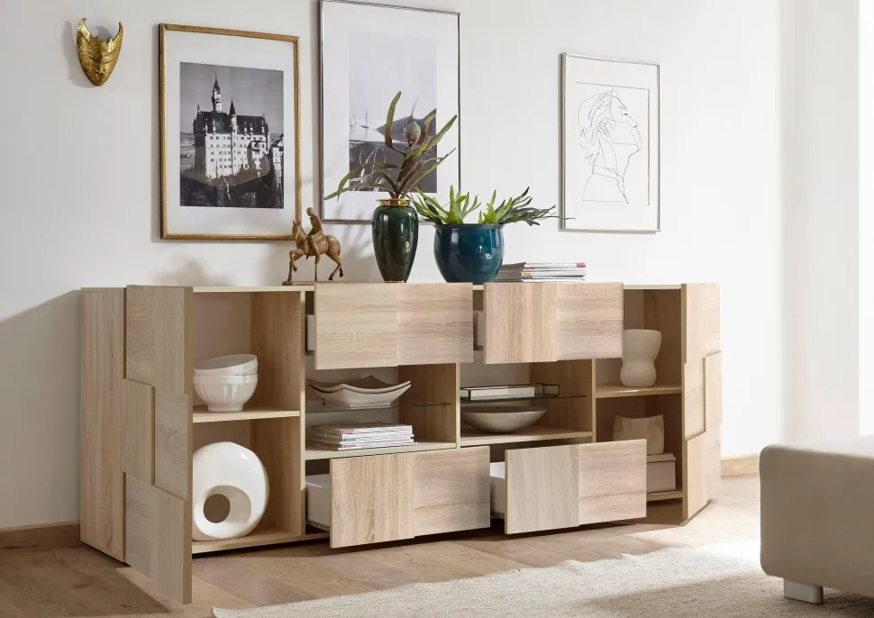 Soggiorno completo Percy linea Dama in Rovere