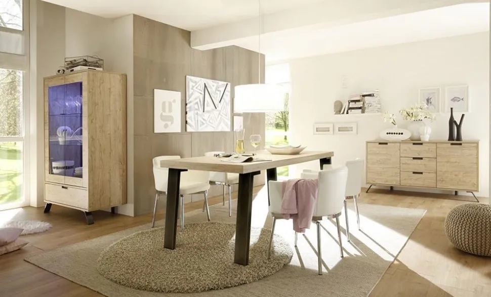 Soggiorno completo Sum linea Palma in finitura Sherwood Oak